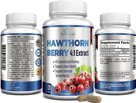 Hawthorn Berry 41 Extract 120 Capsules Supports Healthy Blood