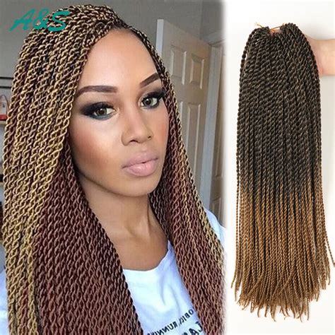 Sexy 11 Colors Crochet Hair 18 Inch Thin Senegalese Twist Hair Crochet Twist Hair Havana Mambo