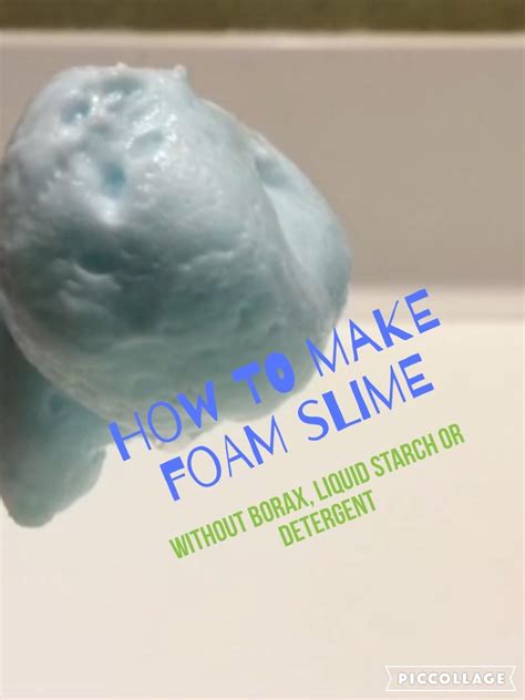 Diy Foam Slime Foam Slime Without Liquid Starch Borax Or Detergent