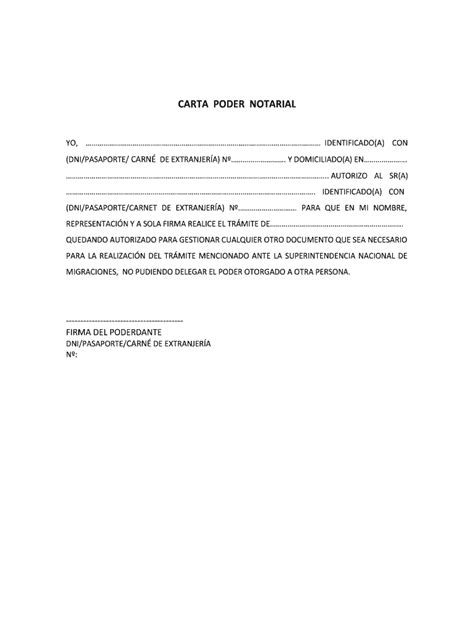 Pe Carta Poder Notarial Fill And Sign Printable Template Online Us