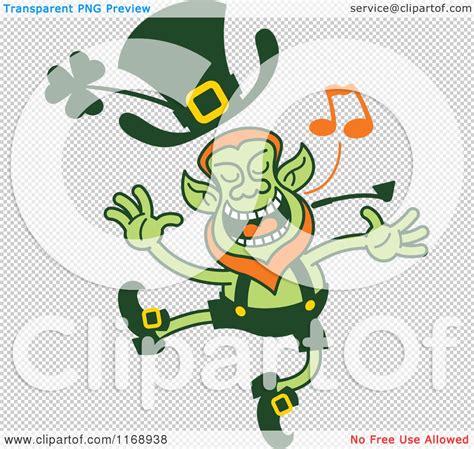 Cartoon Of A Singing And Dancing St Patricks Day Leprechaun Royalty