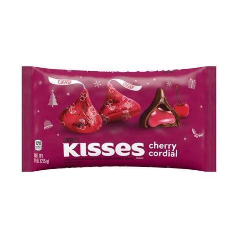 Hersheys 9 Oz Kisses Cherry Cordial Milk Chocolate Filled With Cherry