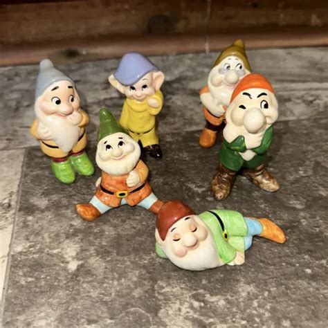 Vintage Japan Walt Disney Snow White Seven Dwarfs 2” Ceramic Figures Vtg Rare 2550 Picclick