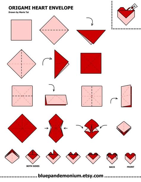 Valentines Craft Origami Love Origami Envelope Heart Origami Heart