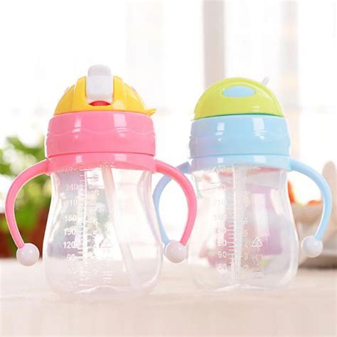 240ml280ml Baby Water Bottle Cup Kids Children Learn Feeding Drinking
