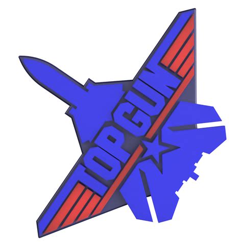 Stl File Top Gun Logosign Wall Artmaverick 2d・model To Download And