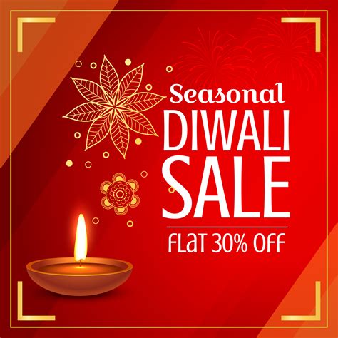 Beautiful Diwali Sale Offer And Discount With Diya And Paisley D