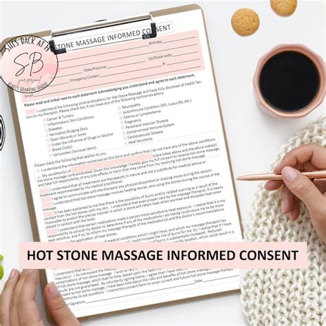 Consent Form Massage Therapist Etsy
