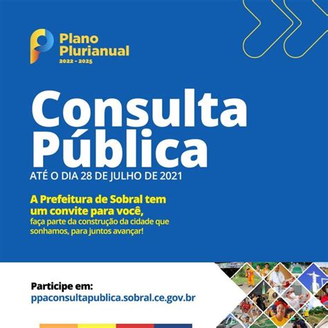 Prefeitura De Sobral Abre Consulta P Blica Para Contribui Es Ao Plano Plurianual Ppa