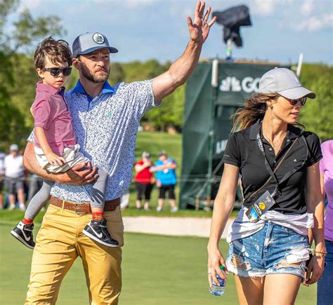 Justin Timberlake S Son Supports Him At Golf Tournament Video