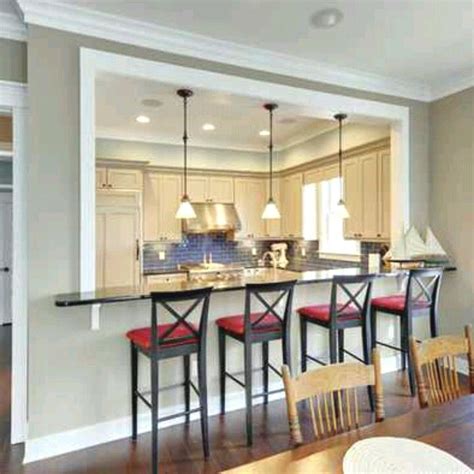 Kitchen Open Wall Between Kitchen And Dining Room Can Add The Extra