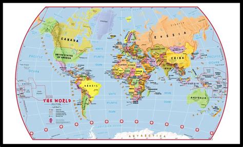 Primary Uk Wall Map Political Poster Print Art Map Choose Size Finish