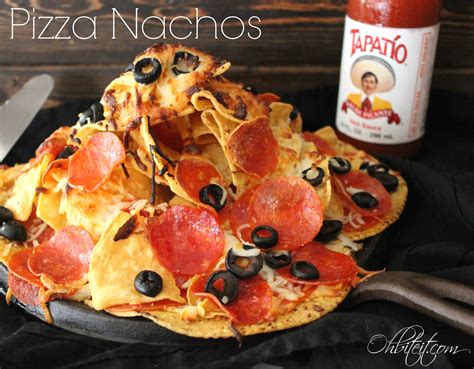 Spread over crust to within 1 in. ~Pizza Nachos! | Oh Bite It