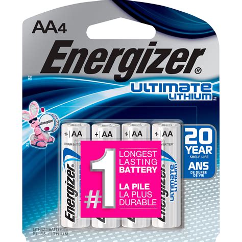 Energizer Ultimate Lithium AA Batteries — 4-Pk., Model# L91SBP-4 ...