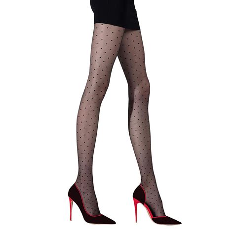 sexy women pantyhose tights summer nylon polka dot stockings female hosiery köp billigt — fri