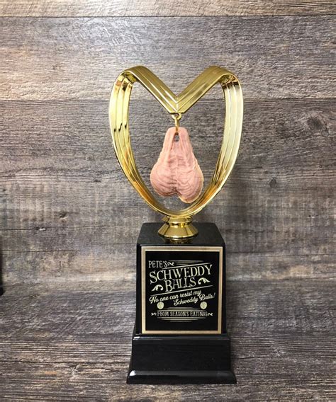 Funny Hairy Balls Testicle Trophy Birthday T Bachelor Etsy