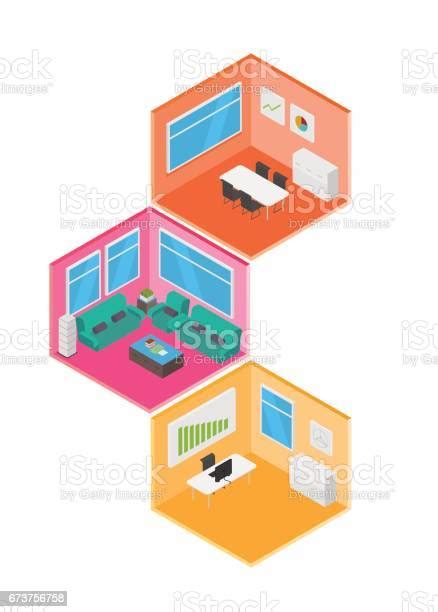Isometric Office Space Stock Illustration Download Image Now