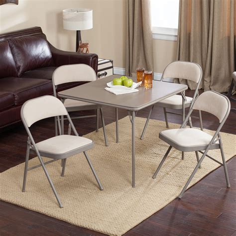 This folding chair is nothing like that. Folding Card Table And Padded Chairs Set