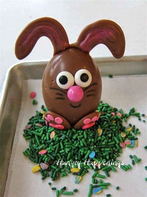 Chocolate Easter Egg Bunnies Filled With Peanut Butter Fudge Recipe