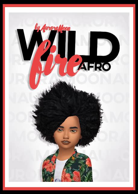 Sims 4 Ccs The Best Wild Fire Hair For Kids By Auroramoon
