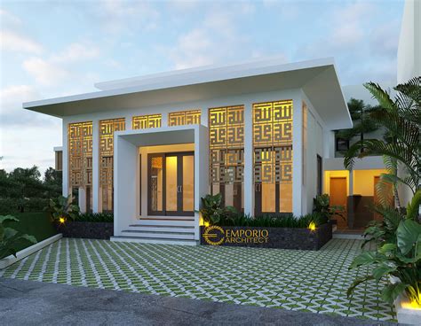Desain Mushola Modern 1 Lantai Green Bamboo Terrace di Bogor, Jawa Barat