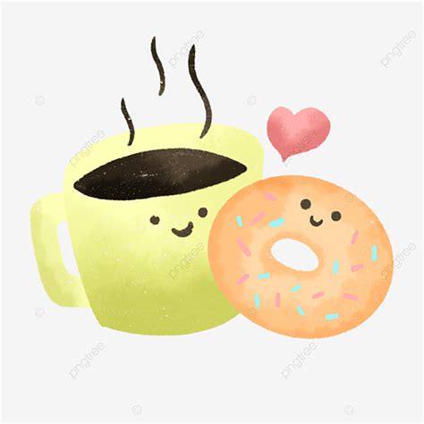 Coffee And Donuts Png Picture Coffee Love Donut Kawaii Character