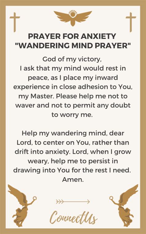 25 Uplifting Prayers For Anxiety With Prayer Card Images Connectus