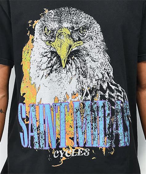 Saint Midas Eagle Black T Shirt