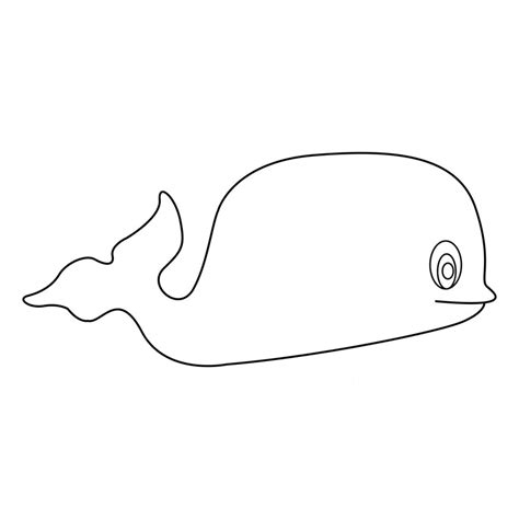 Premium Vector Whale Outline Vector Cartoon Design On White Background 2