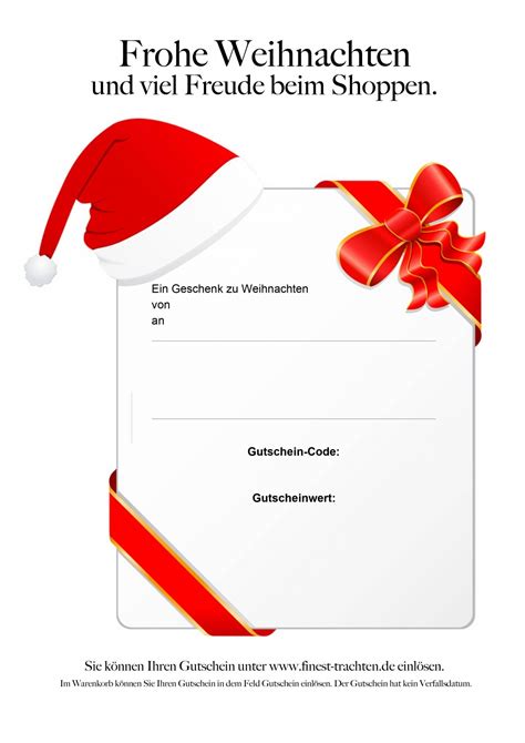 Fertige gutscheinideen zum ausdrucken und verschenken. Geschenkgutschein zu Weihnachten für 50,00 Euro