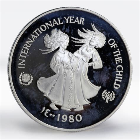 United Arab Emirates 50 Dirhams International Year Of The Child Silver