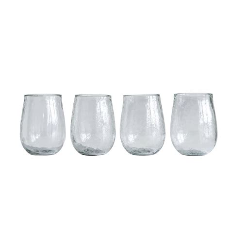 Recycled Glass Stemless Wine Glass The Pep Line