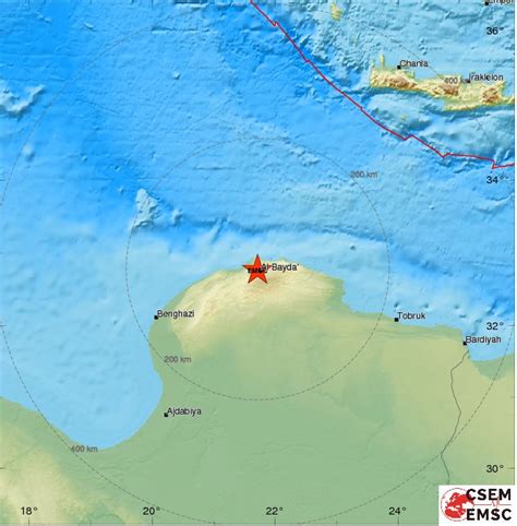 Sciency Thoughts Magnitude 46 Earthquake In Northeastern Libya