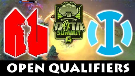 Epic Open Qualifiers Io Dota Vs Army Geniuses The Summit 13 Sea