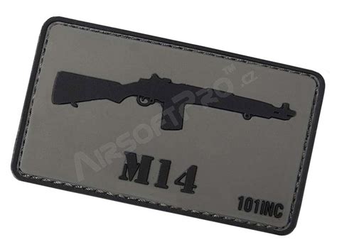 Gun Patches Pvc 3d Patch M14 With Velcro Grey Airsoftprocz