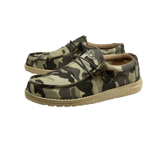 Hey Dude Camo Wally Canvas Mens Casual Shoes 110067003