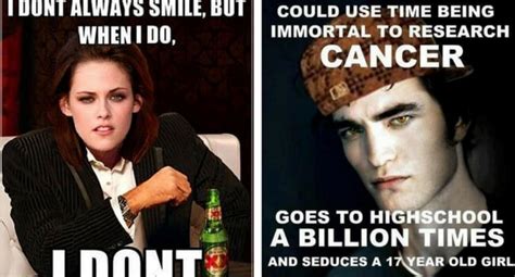 Robert pattinson is the newest actor to don the cape and cowl and sure enough, this move inspired a bunch of hilarious memes. 30 Funny Twilight Memes That Are Better The Actual Movies