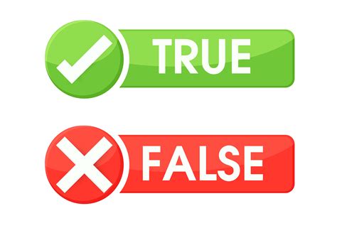True And False Symbols Accept Rejected For Evaluation