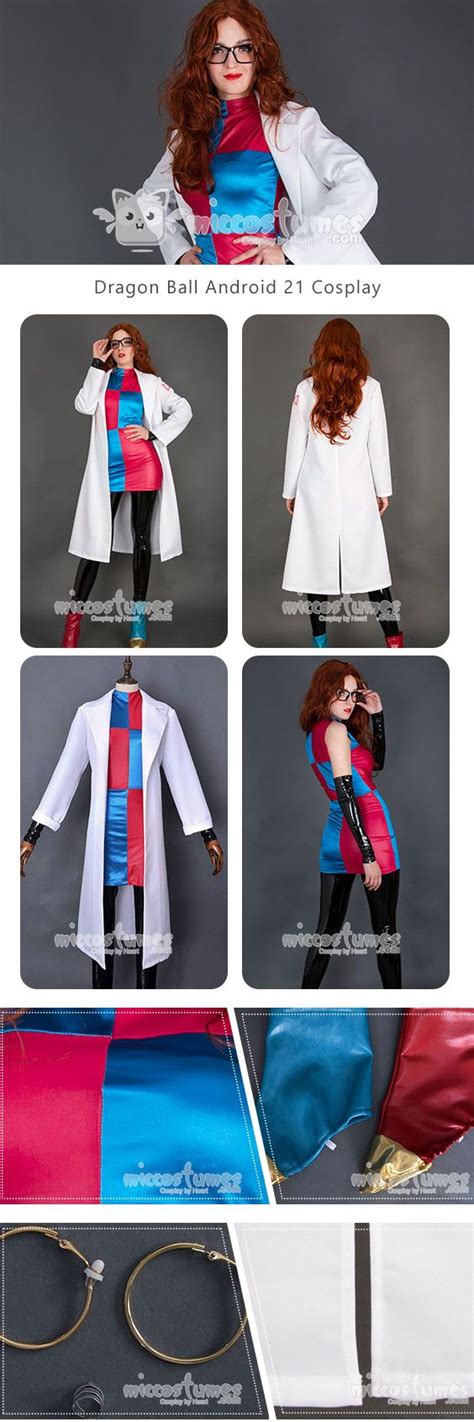 Dragon Ball Android 21 Cosplay Costume With Boot Covers And Earrings Cosplay Costumes Cosplay