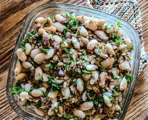 Marinated Cannellini Bean And Farro Salad Bluebird Grain Farms