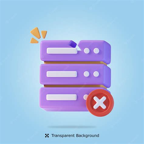 Premium PSD | Server Error 3d icon illustration