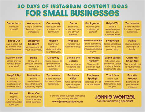 Free Content Calendar Building An Instagram Strategy For Your Small