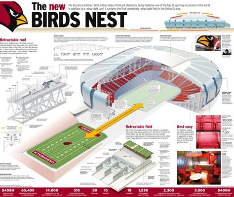 Infographic The University Of Phoenix Stadium Arizona Cardinals The