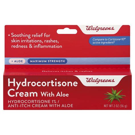 Walgreens Hydrocortisone Cream 1 Aloe Walgreens