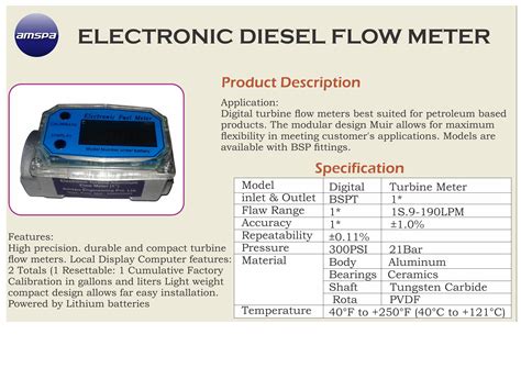 Amspa Electronic Diesel Flow Meter Amspa Engineering P Limited Id