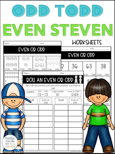Even And Odd Numbers Worksheets Number Worksheets Guided Math