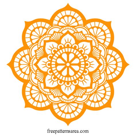 Lotus Mandala Vector Art Pattern Files - FreePatternsArea in 2023