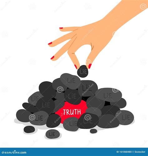 Truth And Lie Concept Vector Illustration Stock Vector Illustration