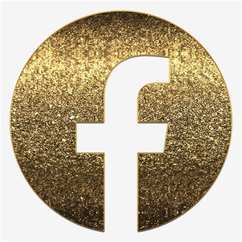 Luxury Logo Design PNG Picture Facebook Logo Png In Golden Glitter