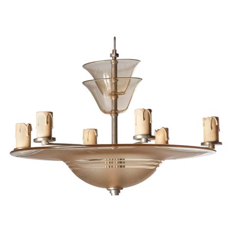 Extremely Large Important Art Deco Ceiling Lamp At 1stdibs